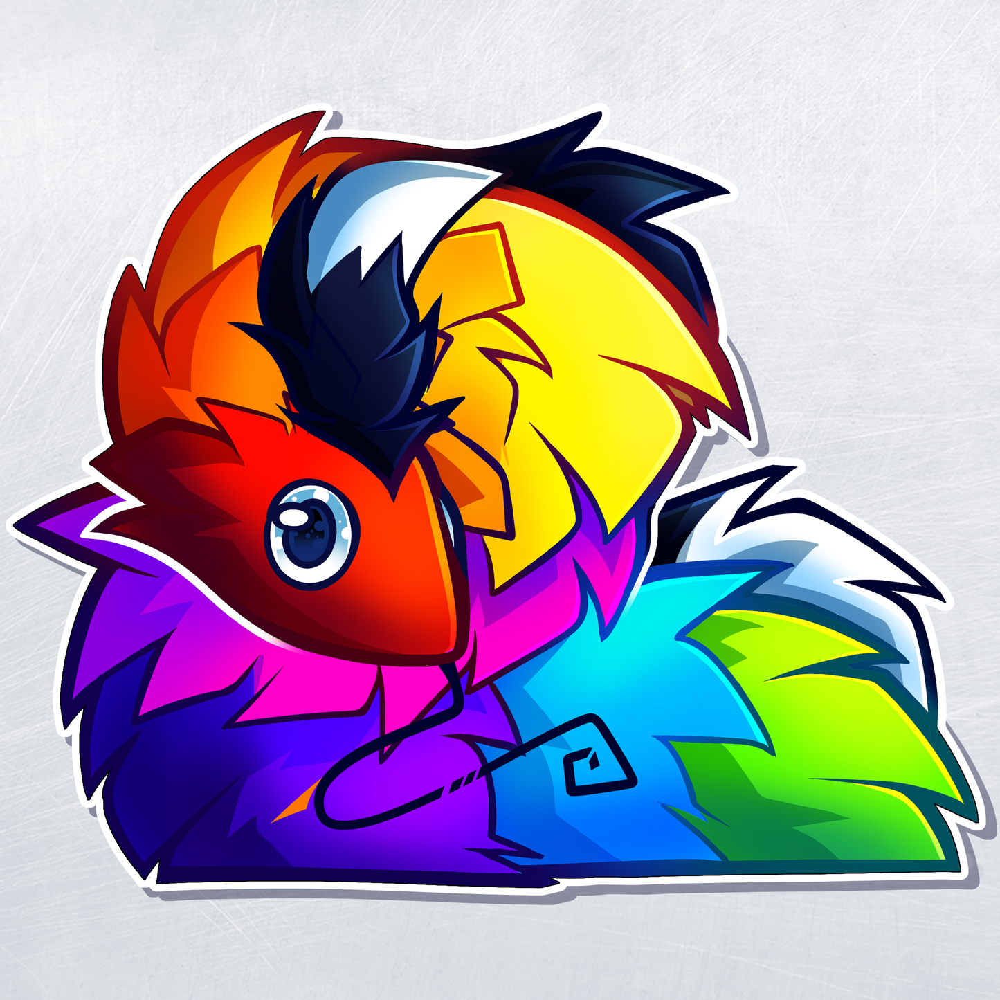 Rainbow Worm On String Standee