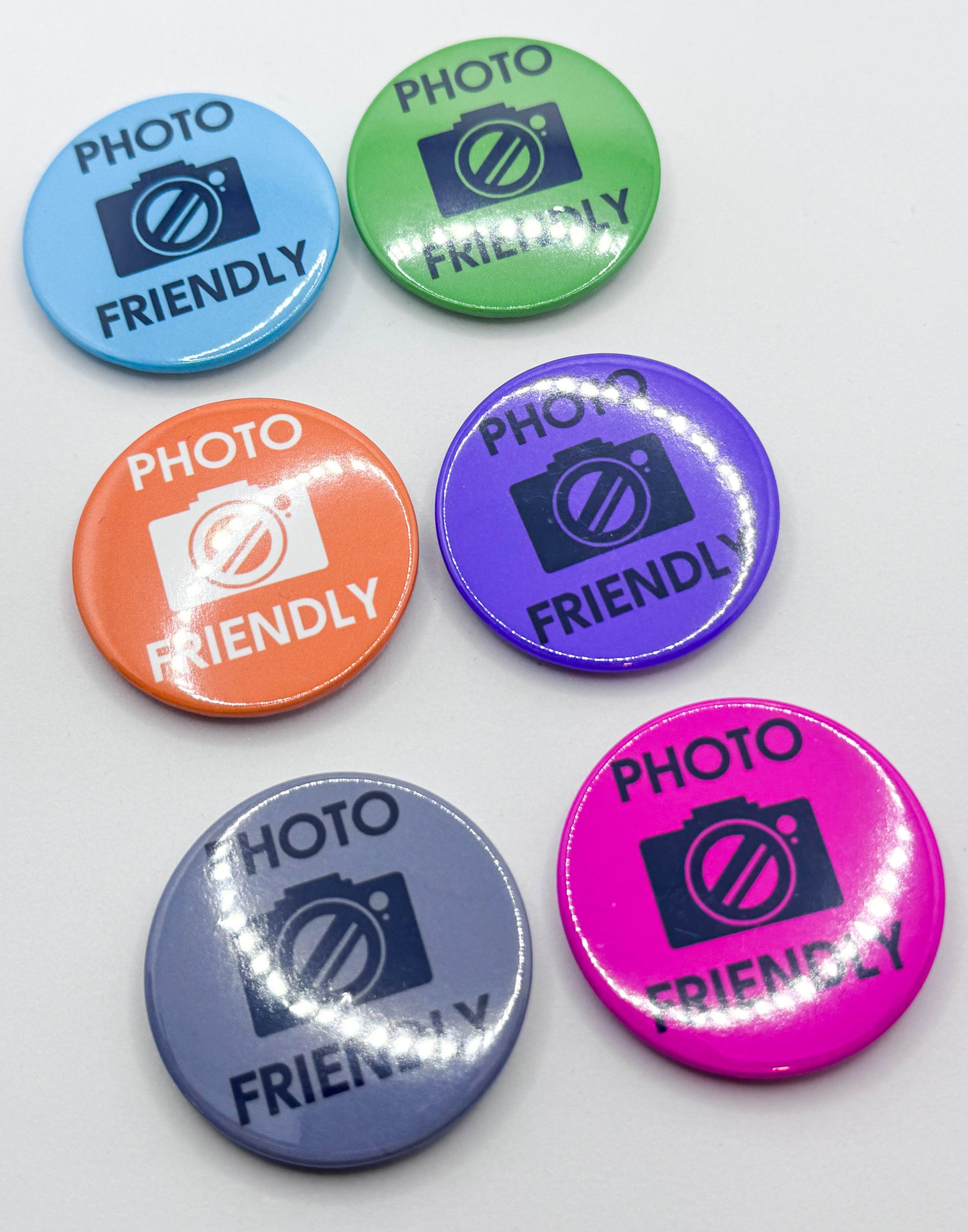 'Photo Friendly' Button Badge