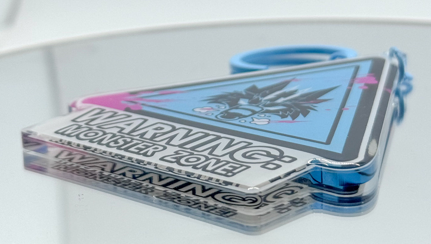 Blue 'Monster Zone' Acrylic Keychain