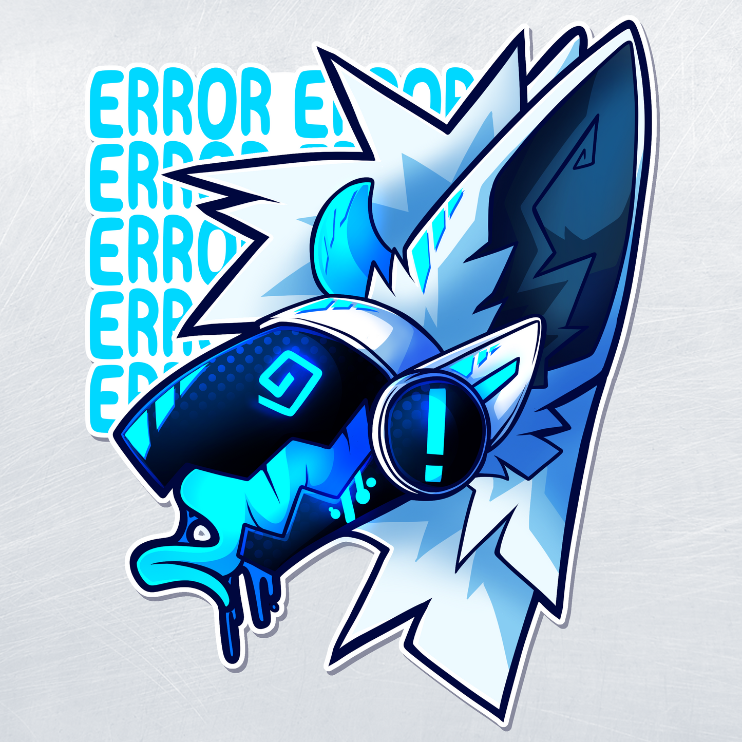 Blue Protogen ERROR Sticker