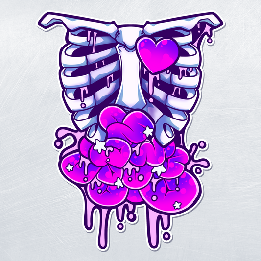 Pink Candy Ribs Sticker