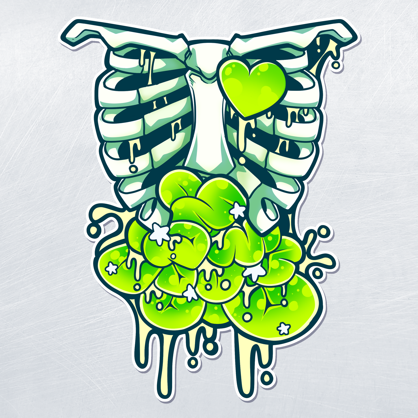 Green Candy Ribs Sticker