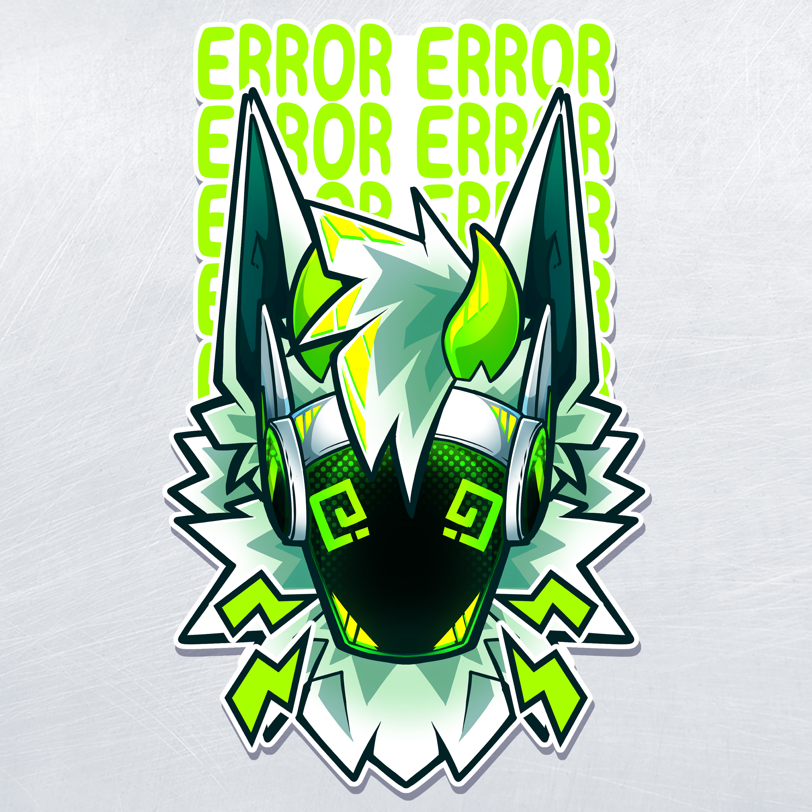 Green Protogen ERROR Sticker – MUTE