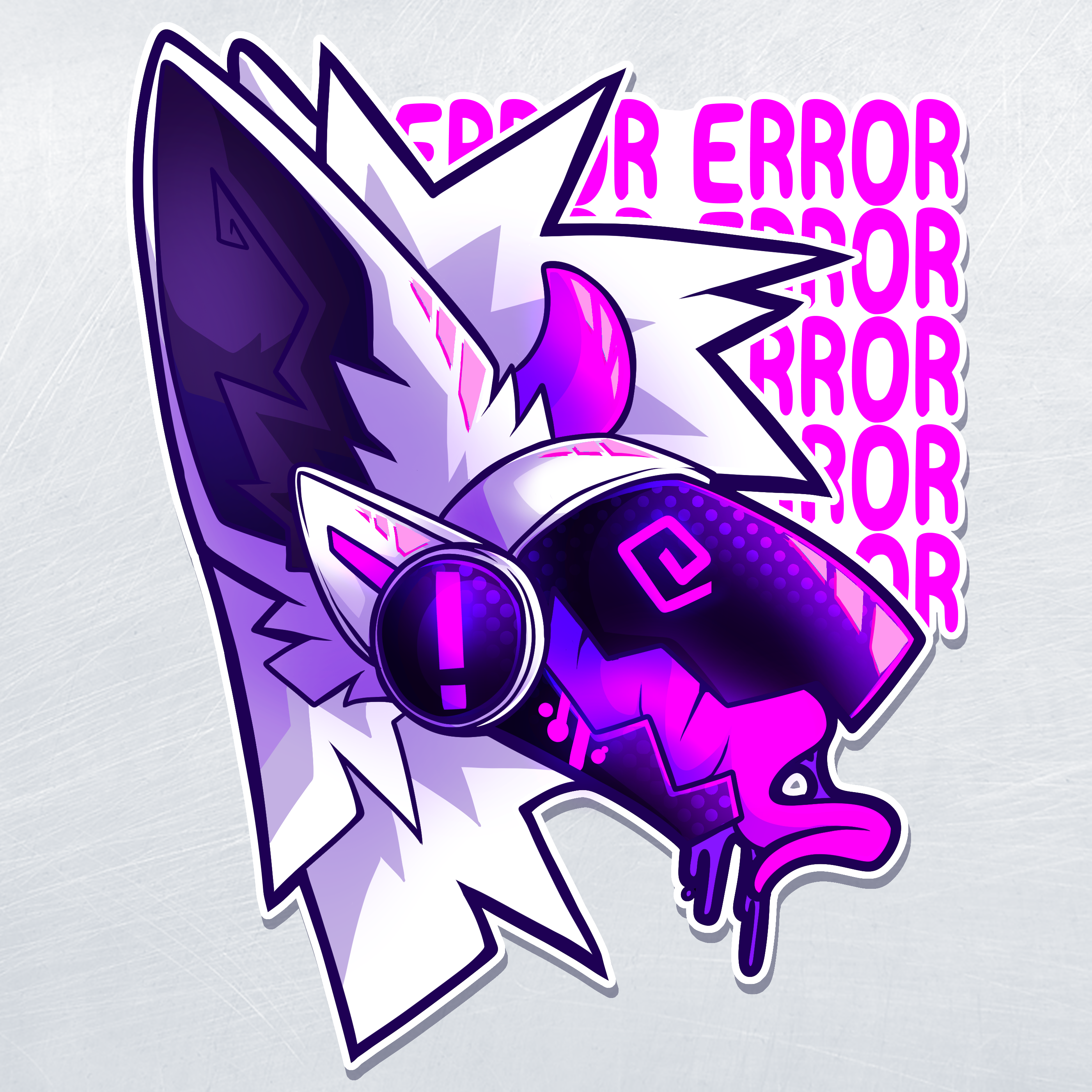 Pink Protogen ERROR Sticker – MUTE