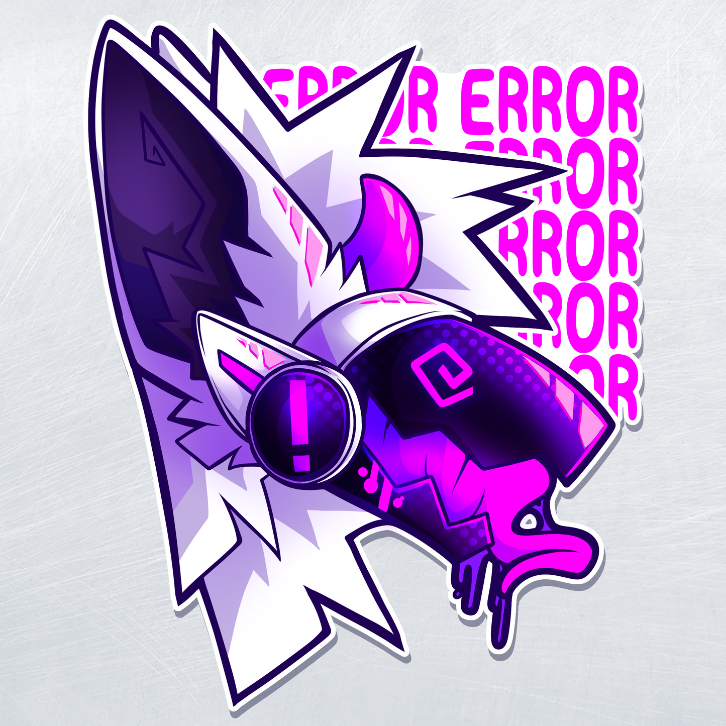 Pink Protogen ERROR Sticker