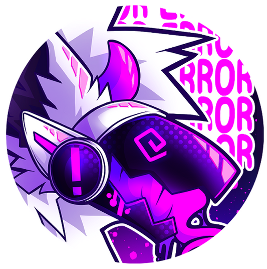 Pink Protogen ERROR Badge