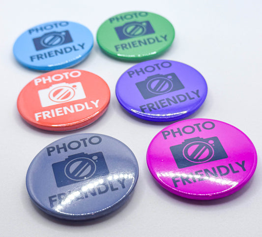 'Photo Friendly' Button Badge