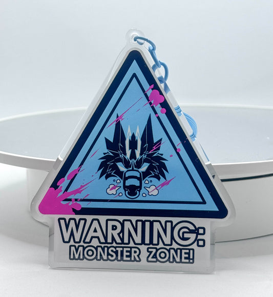 Blue 'Monster Zone' Acrylic Keychain