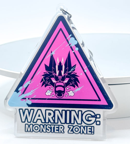 Pink 'Monster Zone' Acrylic Keychain