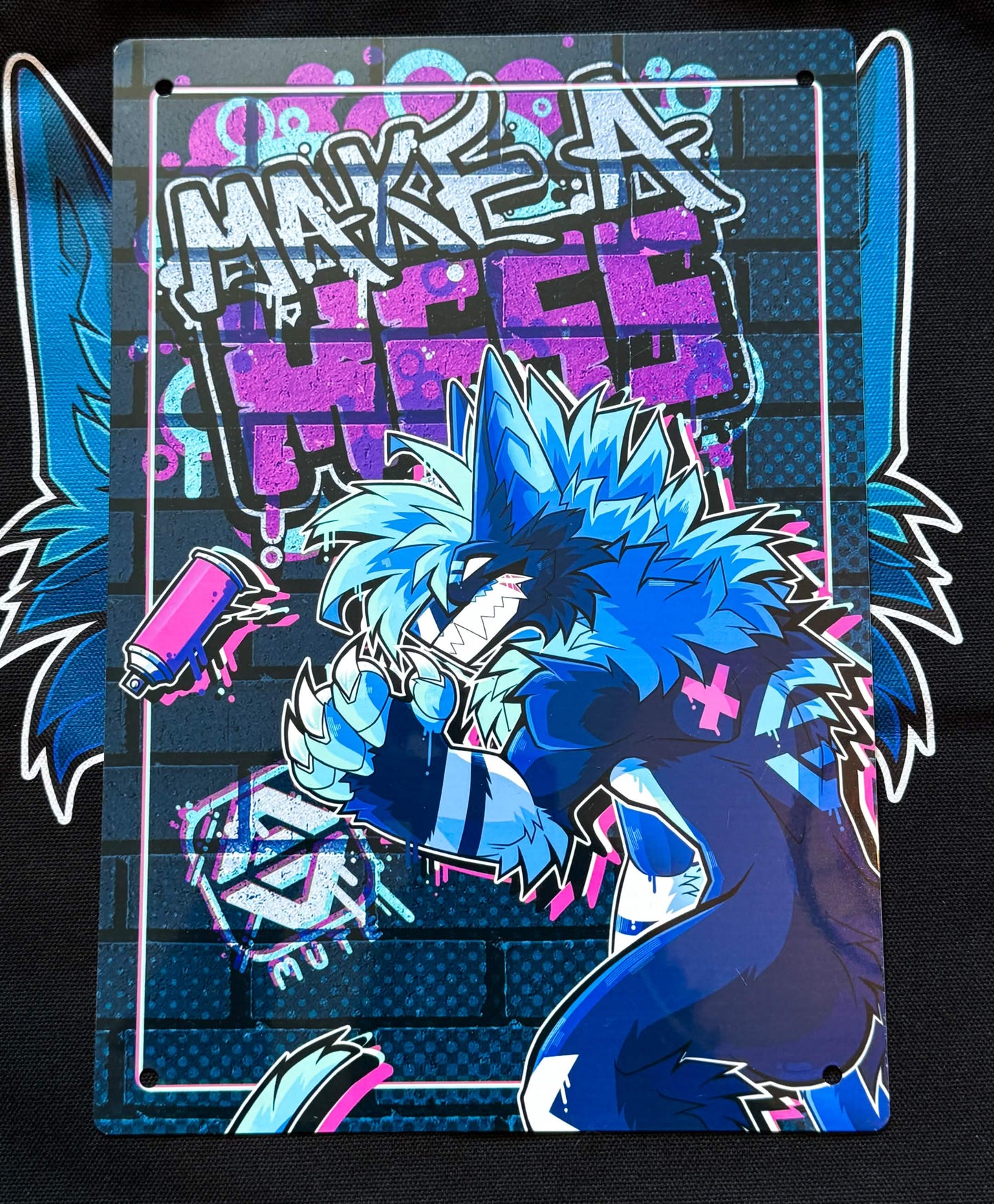 'Make A Mess' A4 Metal Print
