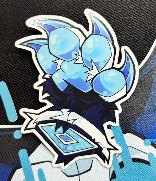 'Chopped Paw' Sticker